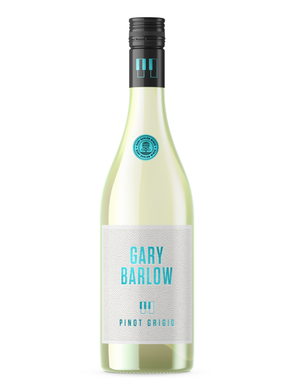 A bottle of Gary Barlow Pinot Grigio